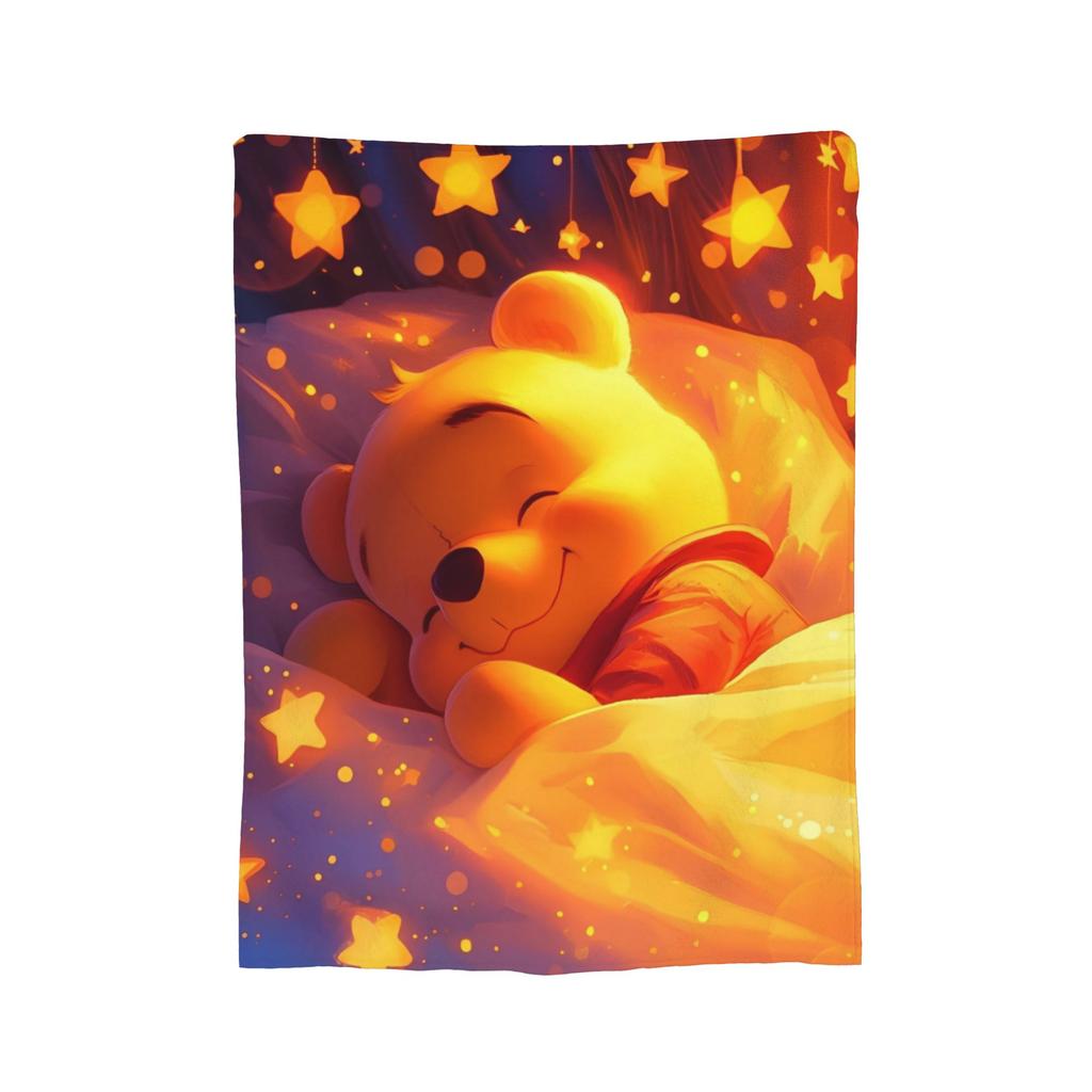 Medvídek Pú Visí s přáteli Deky Fleece Super teplé přehozy do auta, na pohovku, gauč, postel