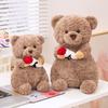 sale Hot New Simulation Valentine's Day Rose Bear Doll Stuffed Plush Toy Cartoon Anime Cute Pillow Gift For Girlfriend Fun