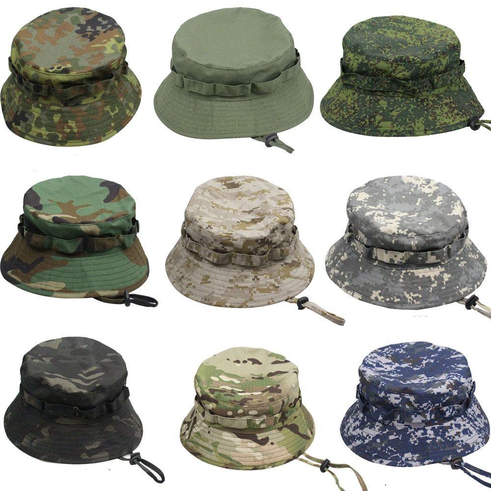 

Camouflage Sun Protection Cap 10 Colors Fishing Caps High Quality Sunscreen Boonie Hat Outdoor