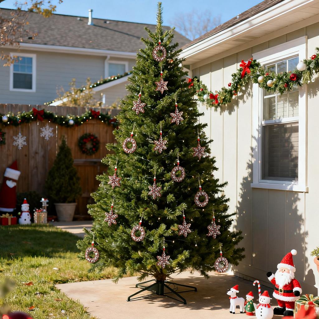 Wooden Gingerbread Pendants, Christmas Tree Decoration Pendants, Snowflake  Pendants, Atmosphere Decoration Items