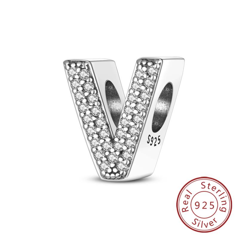 Charms Passen Auf Original Armband A-Z Alphabet Charms Perlen Kupfer 26 Buchstaben Charm Für Frauen Mädchen Diy Feiner Schmuck Geschenk