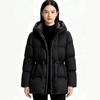 Autumn and winter new waist hooded down jacket women's short fashion and thin temperament white duck down warm jacket tide