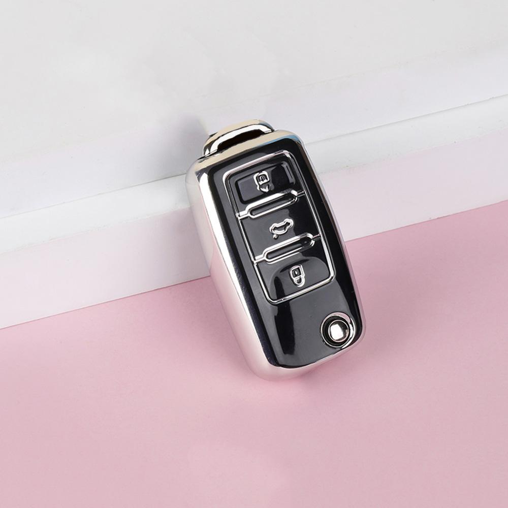 Car Key Cover Case Holder Keychain For Vw Volkswagen Polo Golf Passat Beetle Caddy T5 Up Eos Tiguan Jetta For Skoda Octavia A5