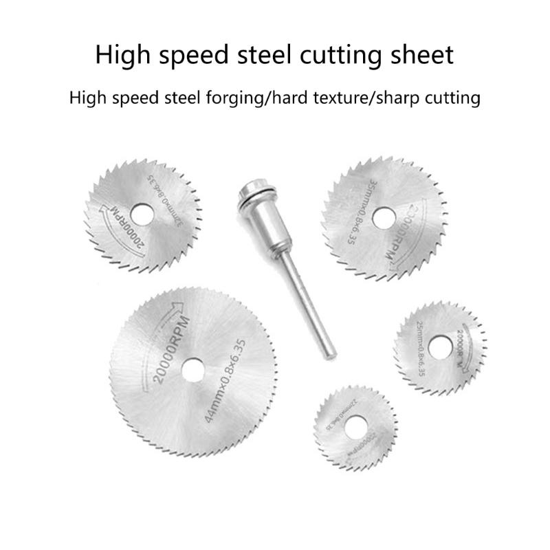 7Pcs/Set Circular Saw Cutter High Speed Steel Woodworking Cutting Discs for Woodworking Rotary Tool