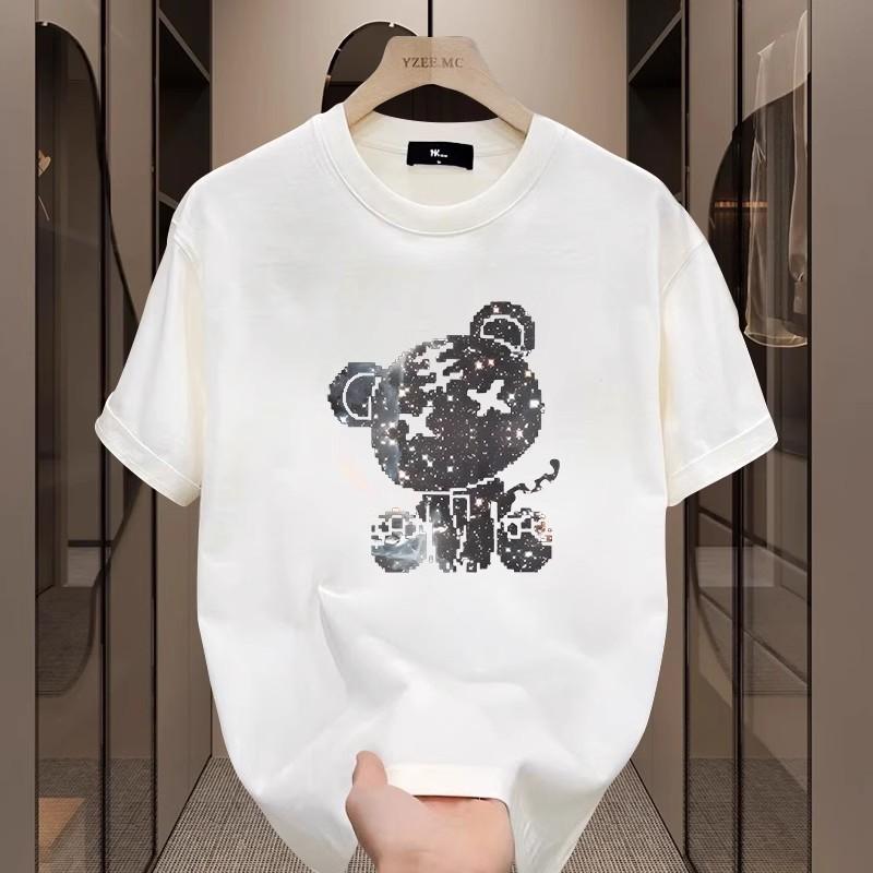 Trendy Brand Short-Sleeved Pure Cotton Men'S Printed T-Shirt Trendy Men'S And Women'S Versatile Round Neck T-Shirt Men'S
