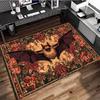 Gothic Floral Bat Print Rug - Home Decor, Large Area Non-Slip Carpet for Living Room, Bedroom, Office, Bathroom, Door Mat