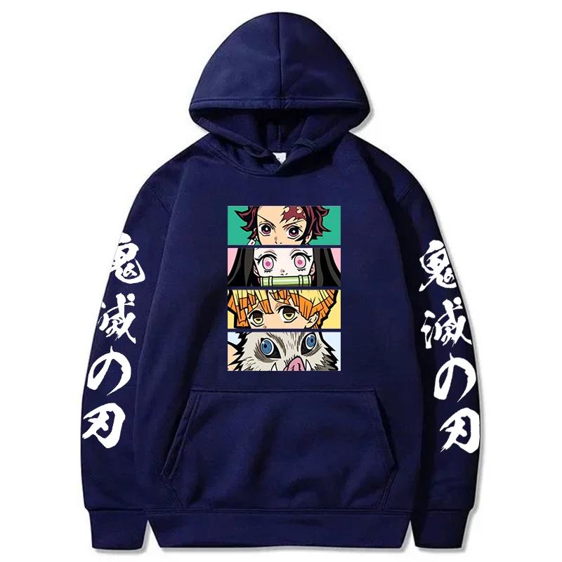 

New Demon Slayer Casual Harajuku Hoodie Women Men Autumn Winter Harajuku Street Wear Pullover Long Sleeve Fleece Sweatshirts 3XL
