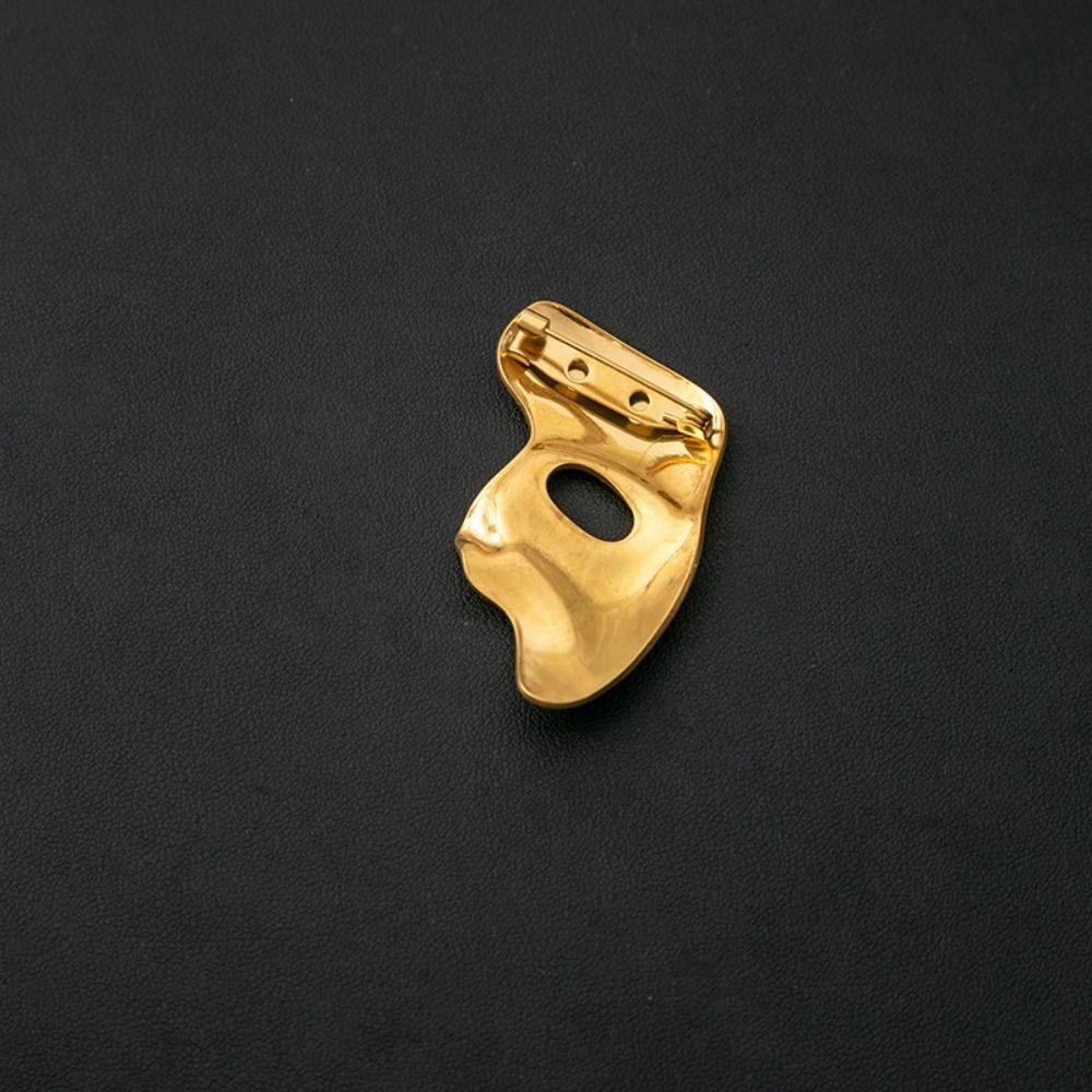Vintage Half Face Brooches Abstract Suit Accessories Punk Mask Lapel Pin  Women