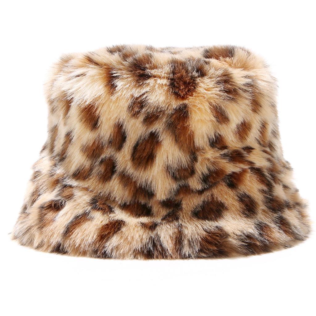 High-Quality Women's Winter Faux Fur Bucket Hat with Ear Protection and Wide Brim