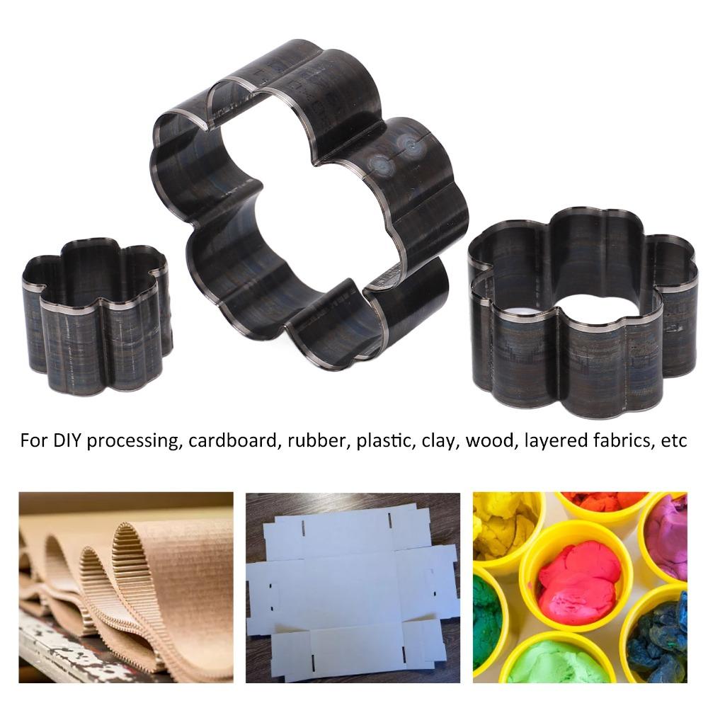 3 PCS 1.2 Inch / 2 Inch / 2.8 Inch Leather Cutting Dies Hollow Punching Tool  For DIY Leather Craft