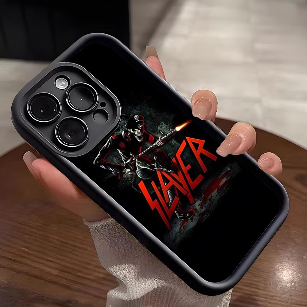Funda para Teléfono de Banda de Rock Metal S-Slayer Para IPhone 17 Pro Max 15 Pro 16 14 Plus 12 13 Mini 11 Pro Cubierta Suave a Prueba de Golpes