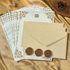 3 yellow envelopes + 10 white rose letter papers + 3 sealing wax