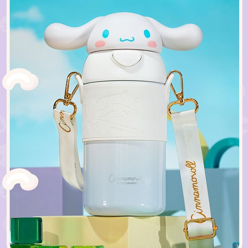 Pochacco, Hello Kitty, Hangyodon, Kuromi, Cinnamoroll, My Melody, Lotso, Alien Water Bottle with Cover and Bag, Children's Stainless Steel Mug,