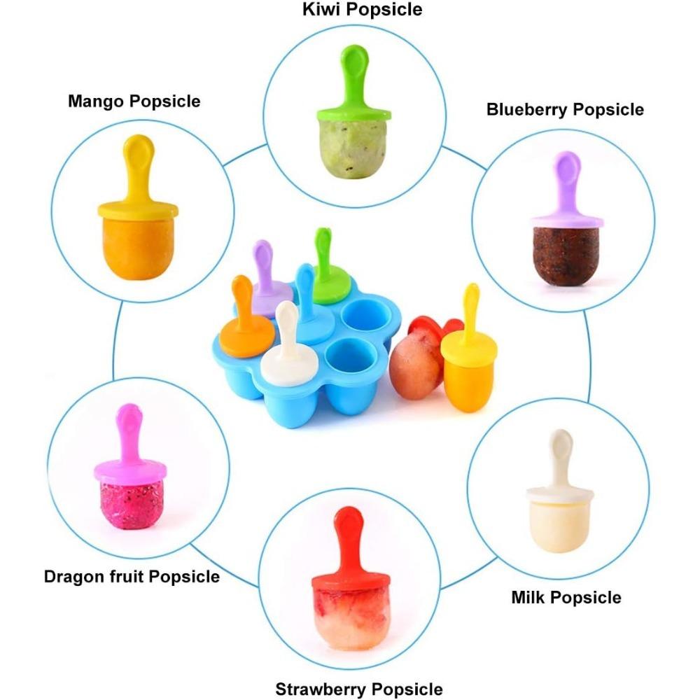 1PC Silicone Popsicle Molds Ice Pop Molds Storage Container for Homemade Food Kids Ice Cream DIY Pop Molds BPA Free
