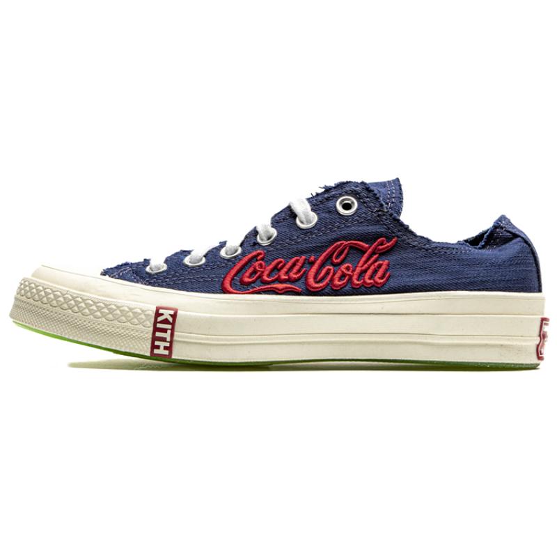 

KITH x Coca-Cola x Converse Chuck Taylor All Star Navy Удобные Повседневные Низкие Кеды Унисекс Фиолетовый Красный и Белый 35