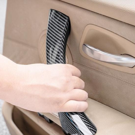 REAR Right Carbon INNER OUTER DOOR PANEL HANDLE PULL TRIM COVER FOR BMW E90 328i