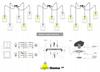 MODERN CEILING HANGING LAMP BLACK LED LAMP