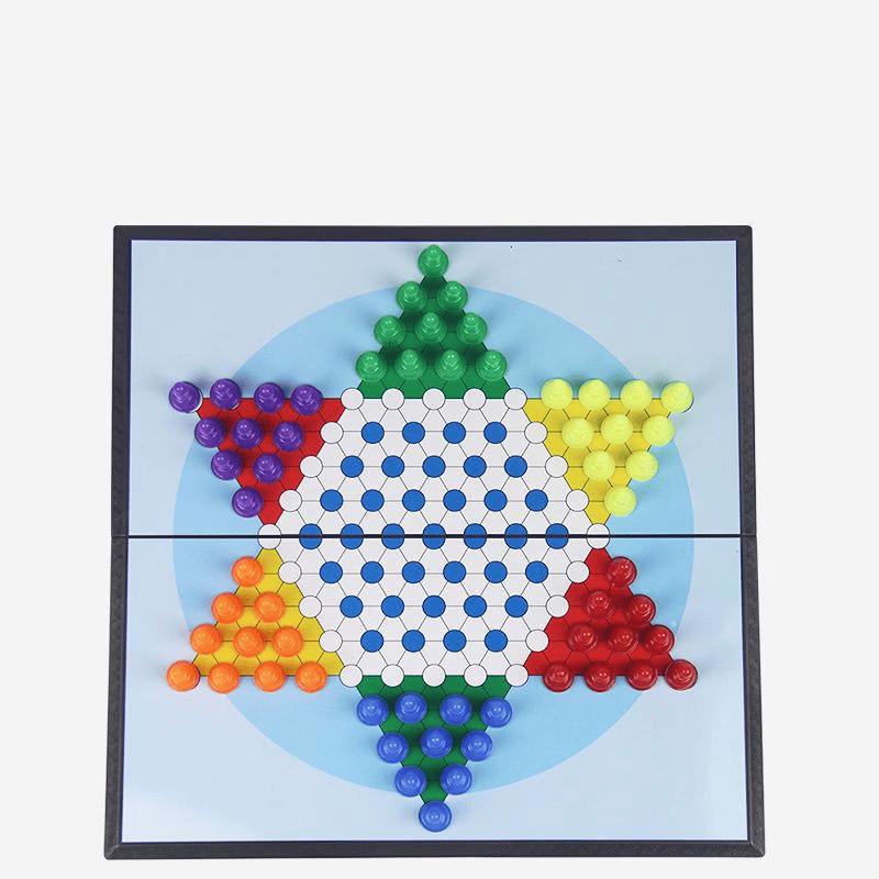 Magnetic Checkers Set with Foldable Board