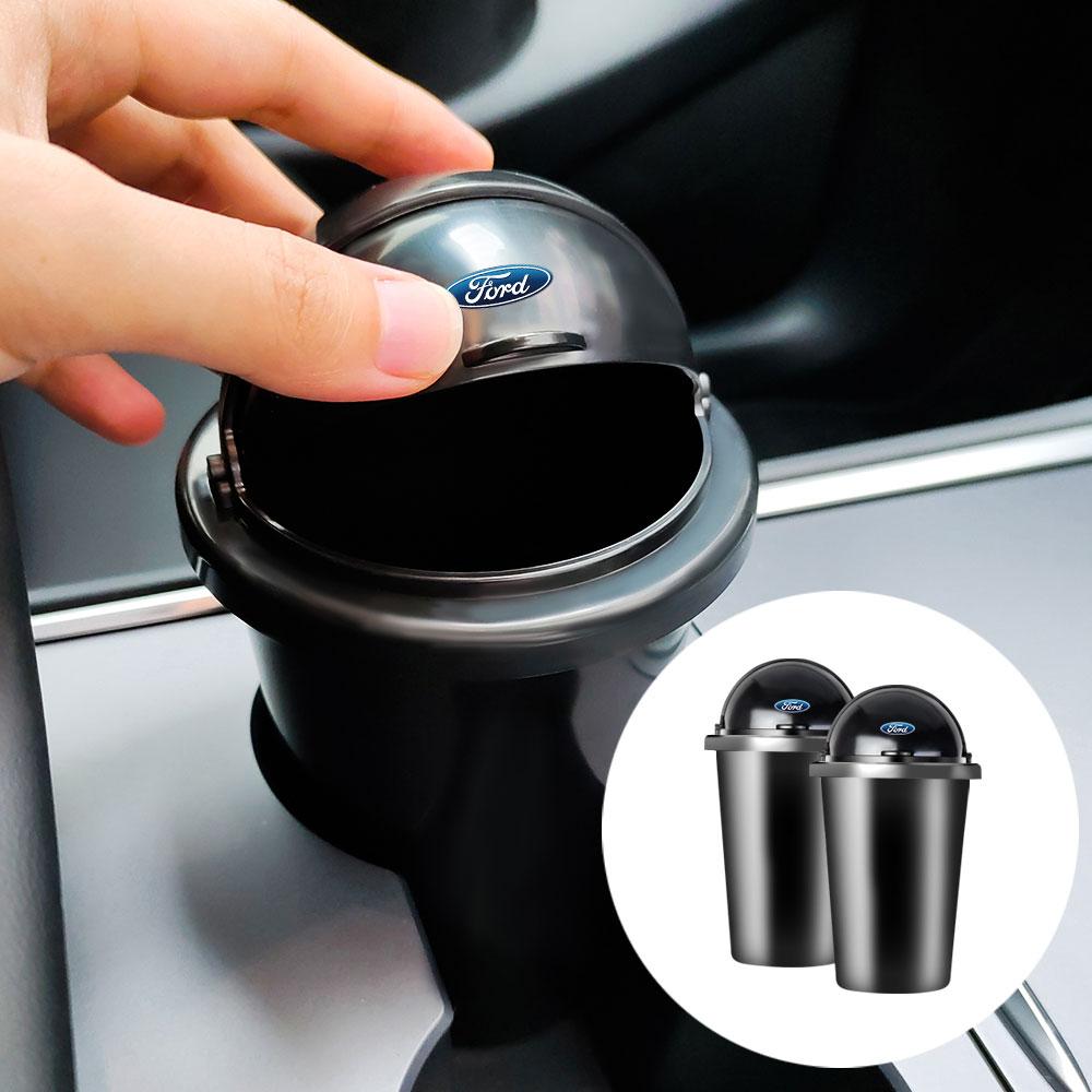 cjhqzs1 For Ford Focus 2 Escape Kuga Explorer STRACING Fiesta Mustang Shelby Car Trash Can Cute Storage Cup Dust-Proof Auto Accessories