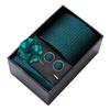 4Pcs/Set Luxury Hanky Cufflinks Paisley Men's Suit Lapel Flowers Pocket Square  Groom Formal Suit