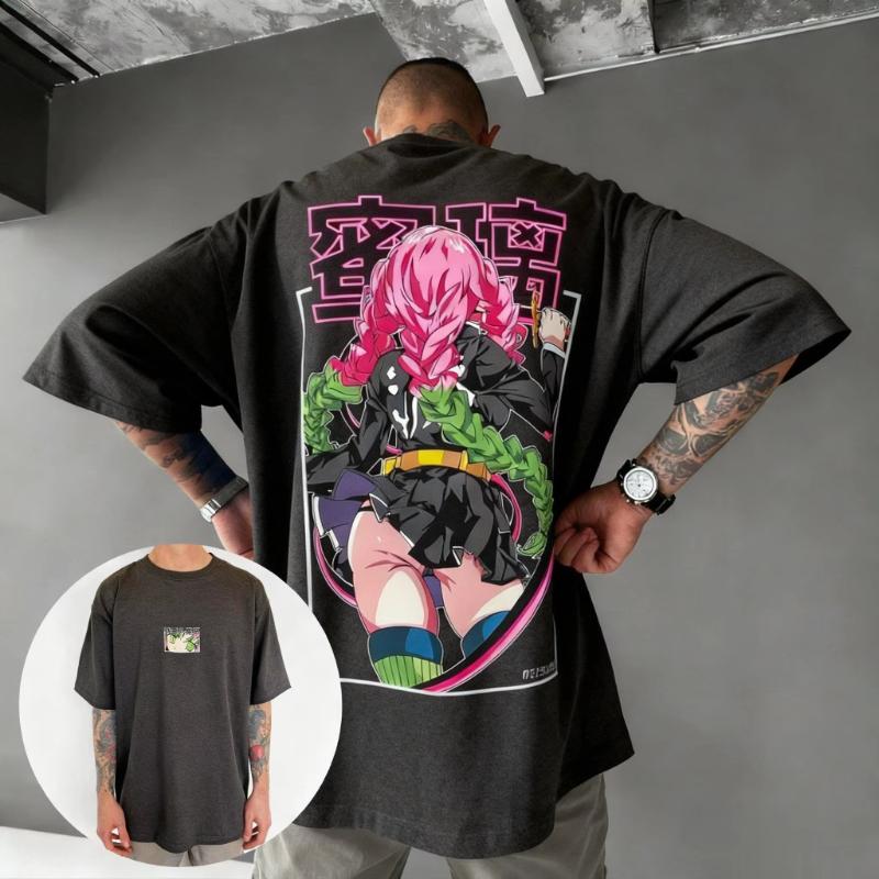 Demon Slayer Graphic T Shirt Men Women Oversized Streetwear Tee 2026 Summer Casual Cotton Short Sleeve Tops Vintage Fashion Y2k