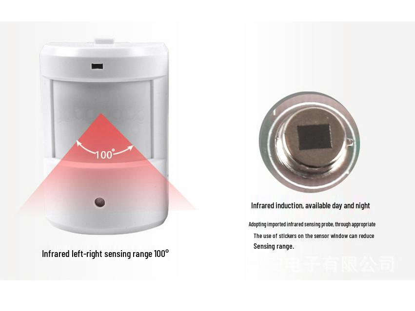 Ultra-Long Range Infrared Sensor Battery-Powered Doorbell with Split Design and Alarm Feature