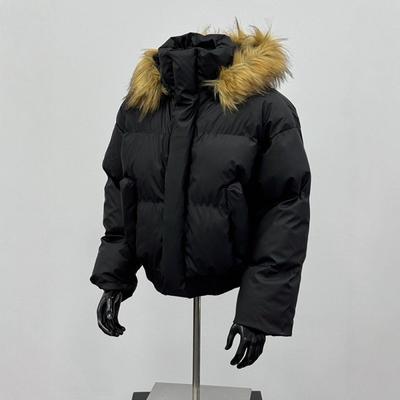 Mens Oversized Hooded Puffer Jacket Winter Warm Thick Cotton Coat Casual Streetwear Black Brown