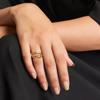 Stainless Steel Gold-Plated Zircon Three-Layer Stacked Round Ring For Women Non Tarnish Interlocked Rings Set Trend Jewelry Gift