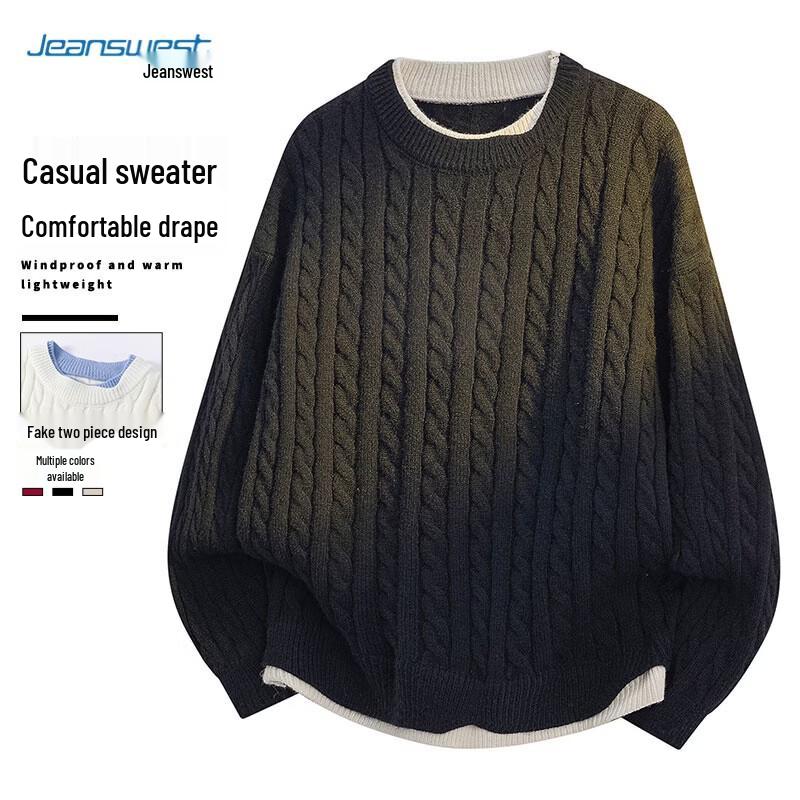 Jeanswest Men s Layered Look Knit Sweater L