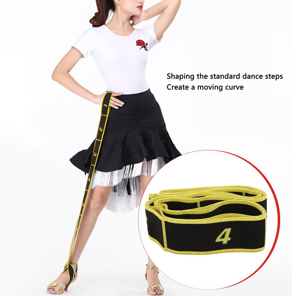 Adult Latin Dance Training Elastic Band Yoga Stretch Resistance Band for Exercising Fitness GymYellow