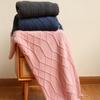 Oversized Tassel Knitted Throw Blankets Chunky Vintage Luxury Nordic Gift Blankets Bedspread Travel Cover Manta Para Sofá Green