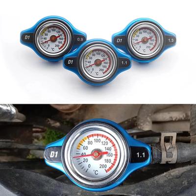 0.9Bar 1.1Bar 1.3 Bar Bouchon de Radiateur Thermostat Couvercle de Réservoir Couvercle de Jauge de Température d'Eau Voiture de Course Grande ou Petite Tête