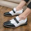 Fashion British Retro Fashion Novelty Two Tone Mix Flats Shoes For Men Casual Oxford Formal Dress Wedding Footwear Zapatillas Hombre