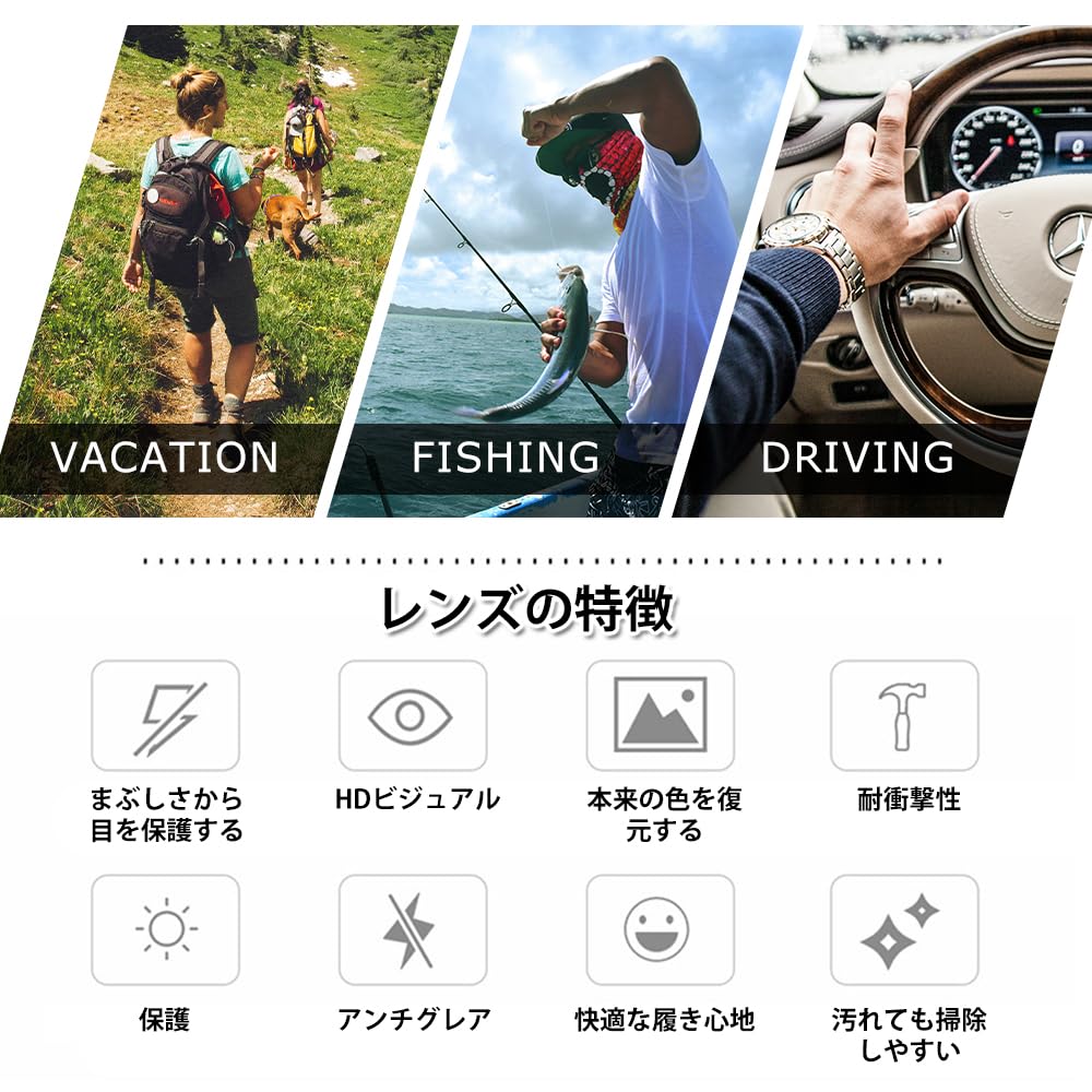 Feisedy Sunglasses for Men and UV400 Fashionable Retro Design for B1198 Women, Protection, Driving, Sports, Cycling, Fishing, Running,