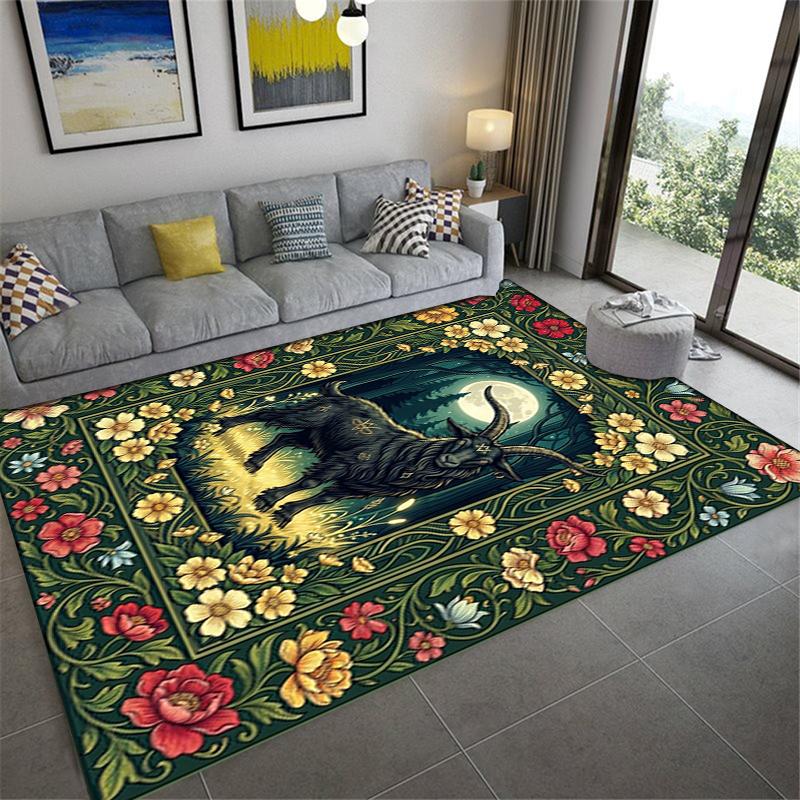 2025 New Goat Demon Carpet Rug for Living Room Bedroom Home Sofa Decoration,Kids Play Non-slip Floor Mat142