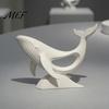 Modern Interior Decor Minimalist Hollow Whale Figurine, 3D Printed Matte Animal Sculpture for Office Table Ornament Home Desk Decor, Statues