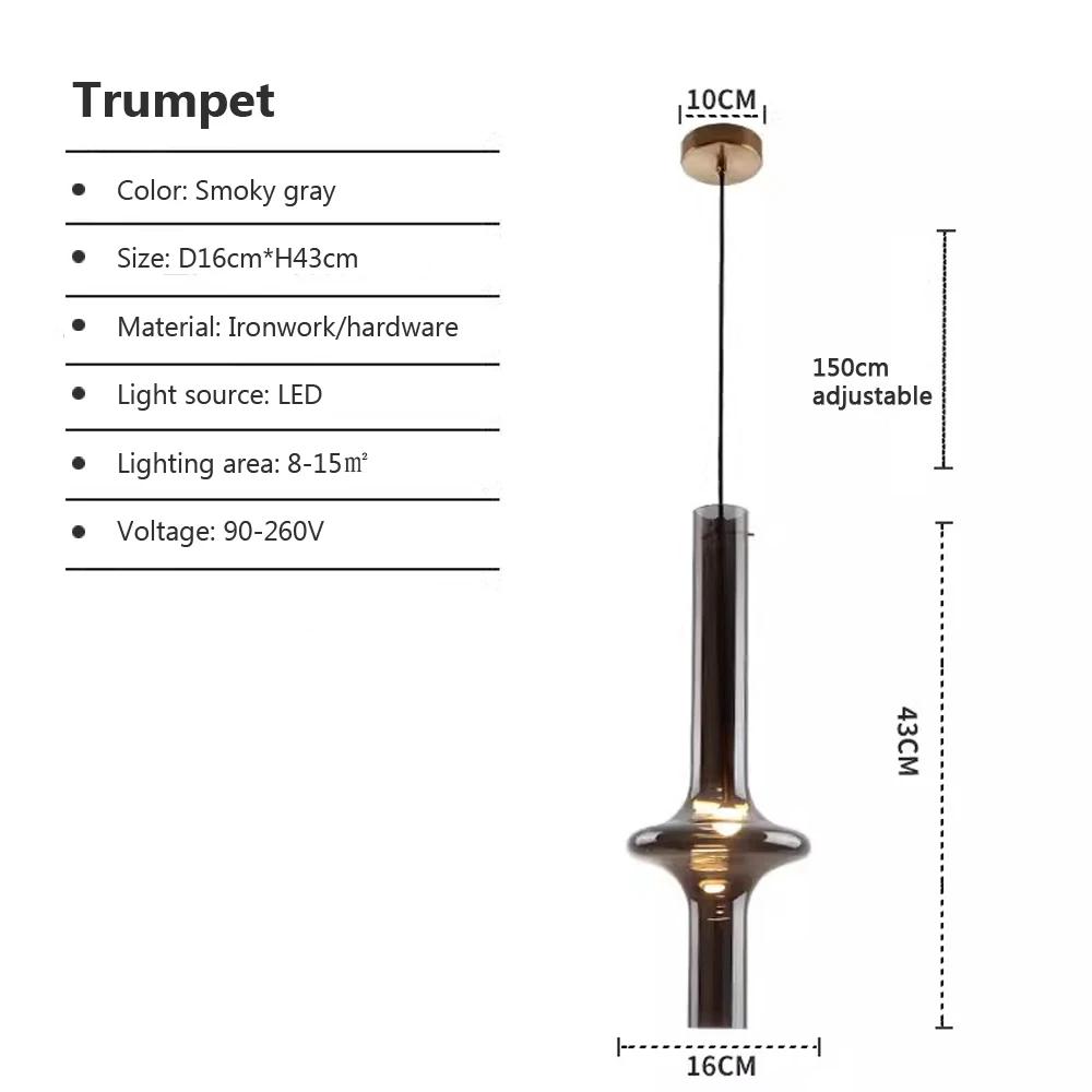 

Подвесной светильник из светодиодного стекла в скандинавском стиле с длинной трубкой в стиле постмодерн, простые креативные подвесные светильники в стиле лофт, прикроватные лампы для кафе и спальни Warm White