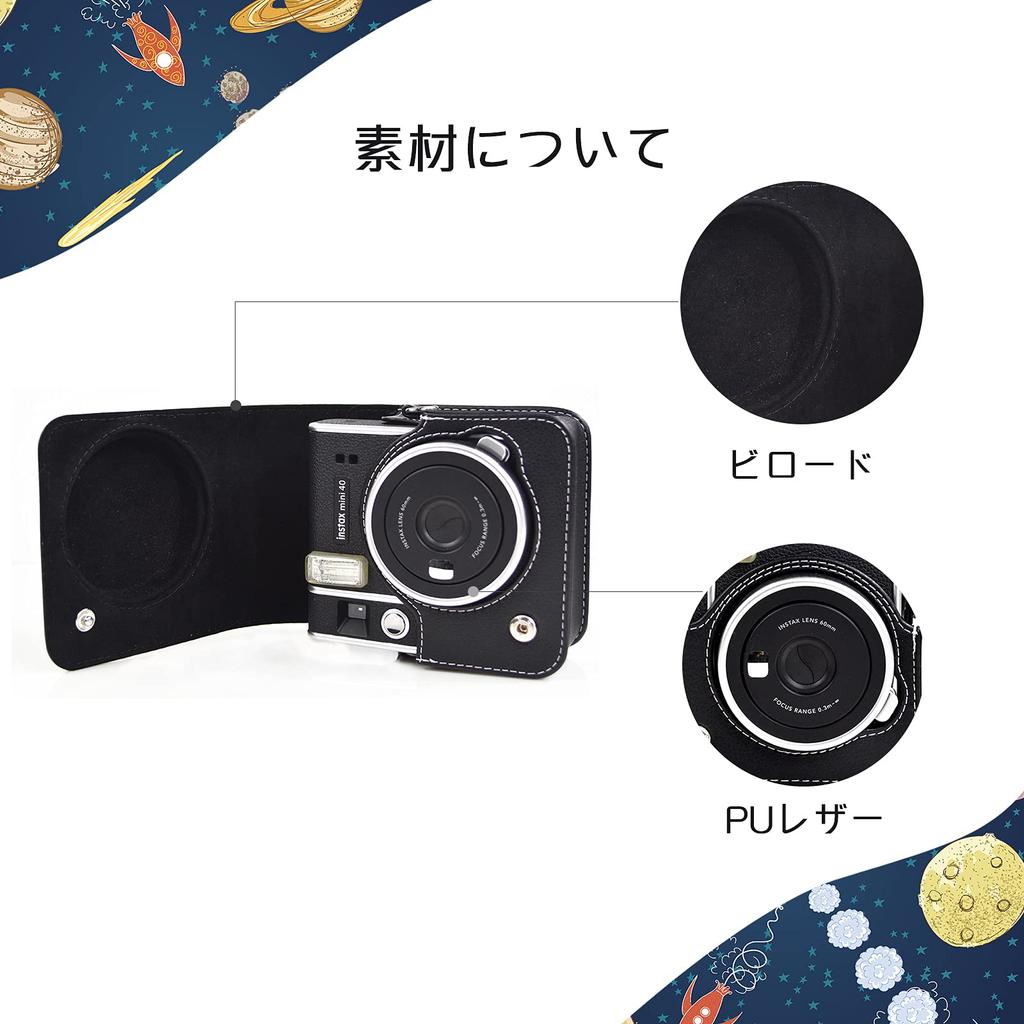 Kinokoo Instax Mini 40 Instax Instax Mini 40 Camera Case with Shoulder Film Count INS MINI 40 Instax Camera Protection Body PU Leather Case, Case,