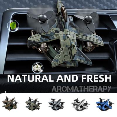 Car Air Freshener Automatic Rotation Car Air Outlet Fragrance Camouflage Helicopter Essential Oil Diffuser Ornaments