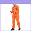 Herren Orange Gefangenen Cosplay Kostüm Jumpsuit Outfit für Halloween Partys und Events