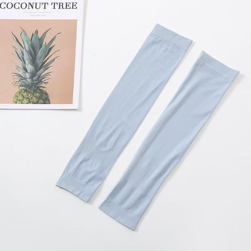 Armstulpen aus Eisseide für Sommerradfahren: Sonnenschutz & Kühlung, Einfarbig