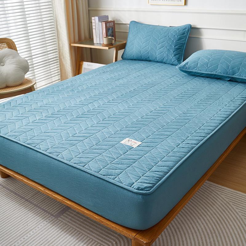 

Хлопковая водонепроницаемая простыня на подкладке, утолщенная стираная хлопковая трехсекционная наматрасница Simmons 90x200cm