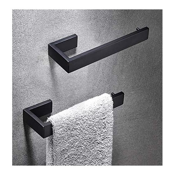 Towel Rack, Hand Towel Ring Holder SUS304 Stainless Steel, Bathroom and Kitchen Towel Rack Mounting Hardware Set, Hotel and Home Cupboard, Matte