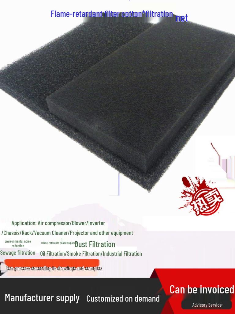 Dustproof 60PPI Anti-Mite Vacuum Cleaner & Projector Ventilation Sponge Filter