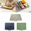 Silicone Dish Drying Mat, Avoids Water Build Up, Easy Clean Non Slip Refrigerator Drawer Liner Drain Pad, Silicone Drying Mat