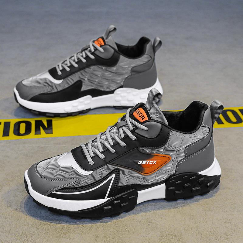 

Men s shoes 2024 spring new sports and leisure dad shoes men s breathable heightening shoes non-slip thick-soled outdoor shoes 44 сірий колір