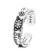 Retro Fashion Graffiti Star & Letter Open Finger Ring for Women & Men