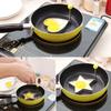 4/5 Pezzi Stampo per Frittata in Acciaio Inossidabile Antiaderente Stampo per Pancake e Frittata Set con Manico Stampo ad Anello per Uova per Cucinare