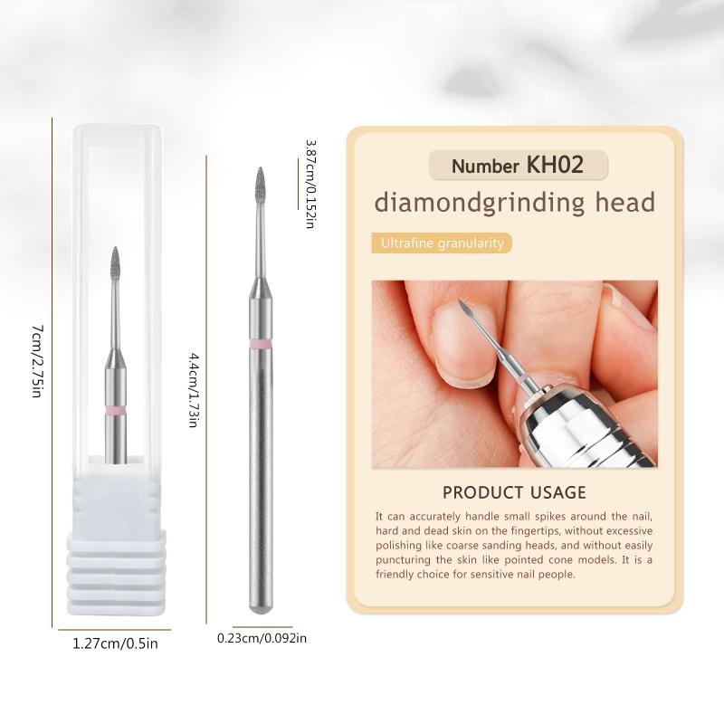 Diamond Nail Drill Bits Durable Material Multiple Uses For Home Diy Nail Art Cuticle Clean Gel Removing