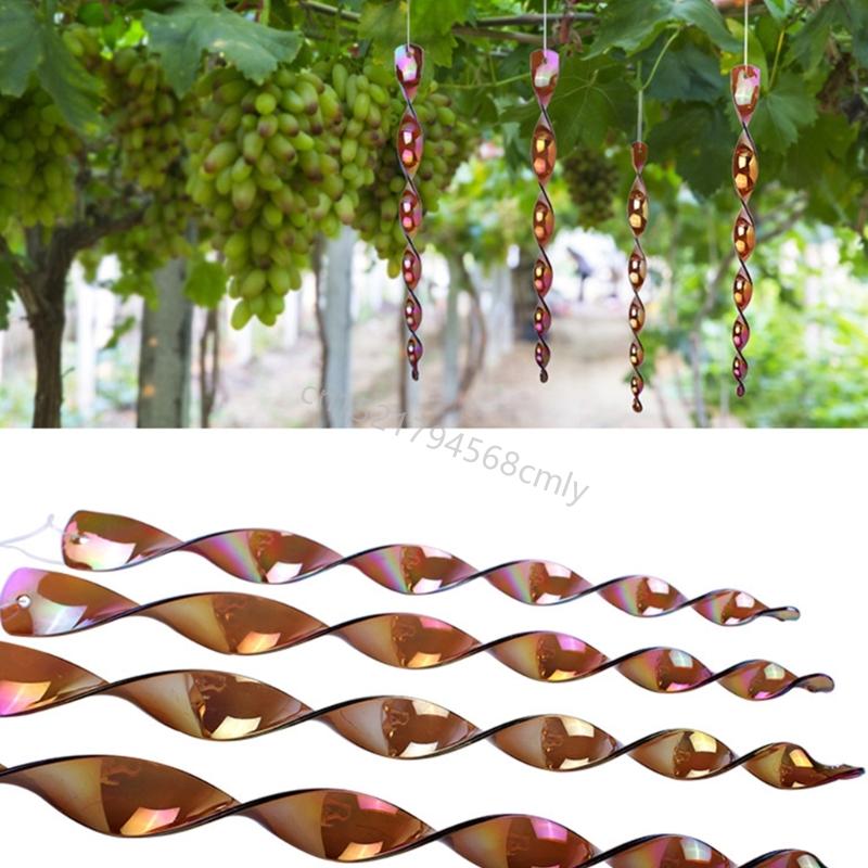 10Pcs Wind Bird Scareres Reflective Deterrents Sun Resistant Bird Scarers for Balcony and Yard Hanging 6XDE